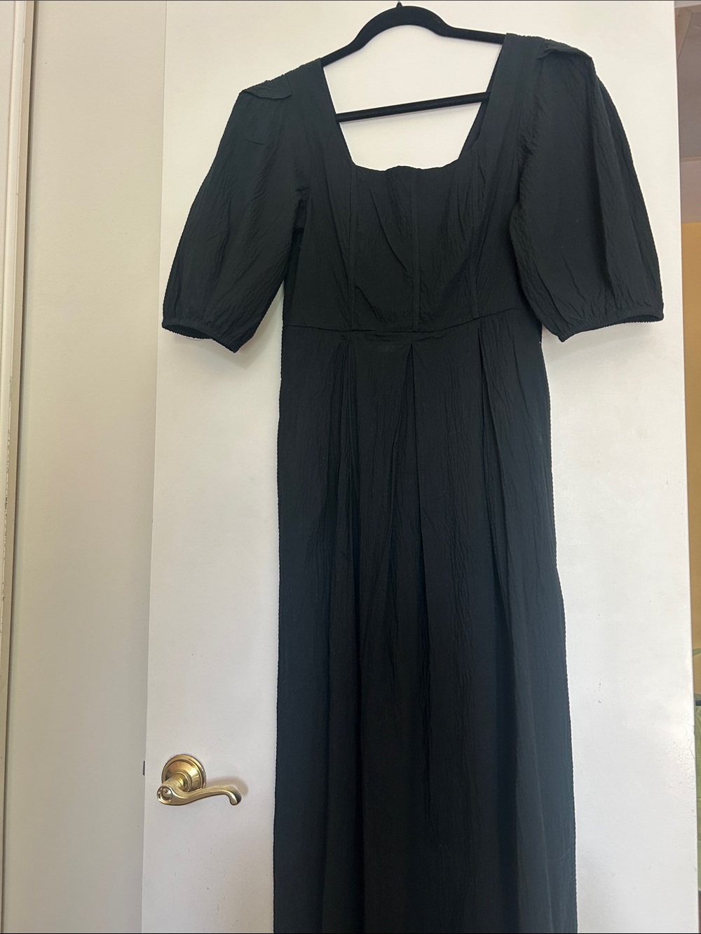 Black Puff-Sleeve Maxi Dress - A New Day
